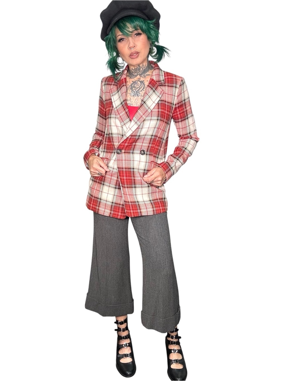 H&M Plaid blazer